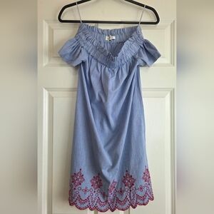 Vineyard Vines Off-the-Shoulder Chambray Dress - Size Xs